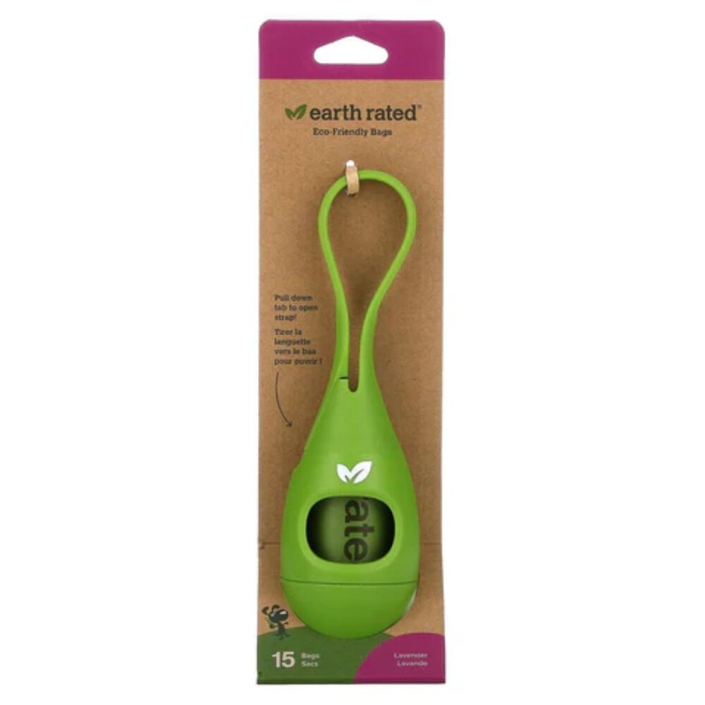 NEW | Earth Rated Poop Bag Leash Dispenser w/ Bags (Lavender Scented)
